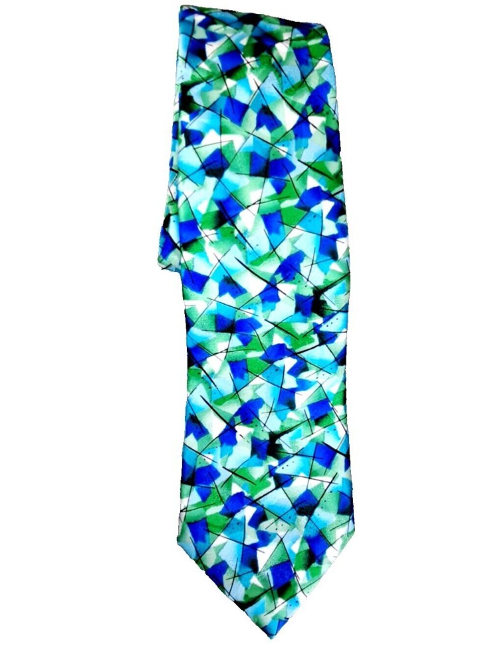 Jerry J. Garcia Tie Men's 100% Silk Blue Turquoise Collector Twittering Machine